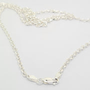 Sterling silver diamond cut cable chain,18"/46cm 27479