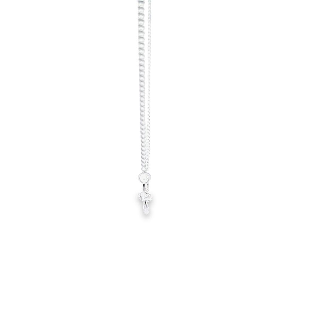 Filed curb link, 1.35mm width 20"/51cm sterling silver chain 27532 - Armin Lowe Jewellers
