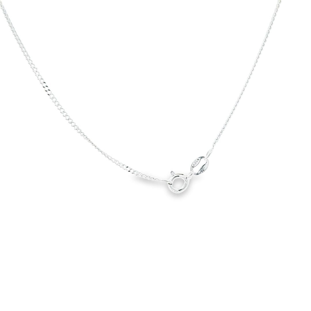 Filed curb link sterling silver chain 27531 - Armin Lowe Jewellers