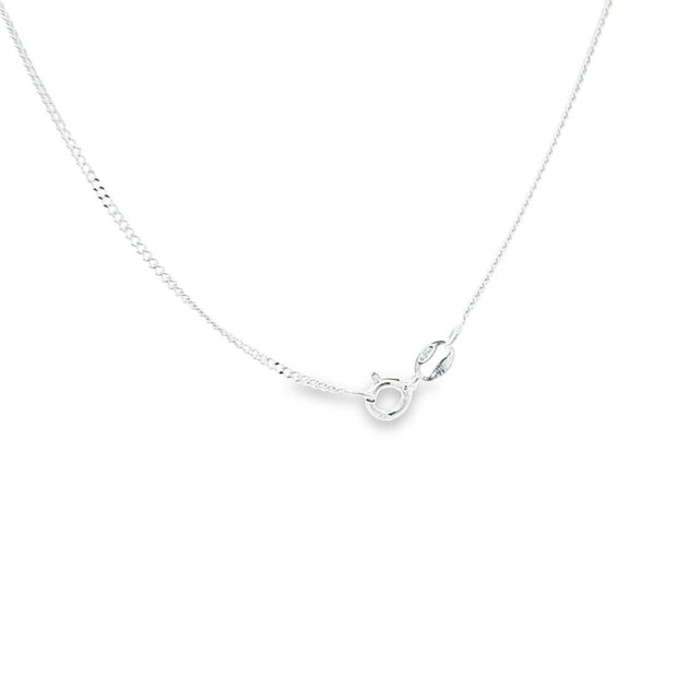 Filed curb link sterling silver chain 27531