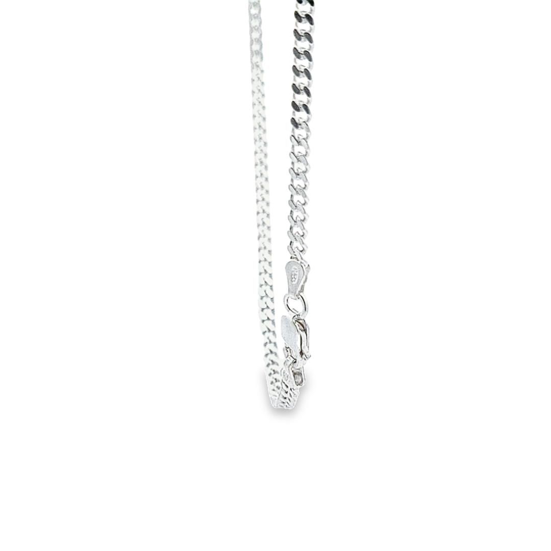 Sterling silver curb link chain, 2.7mm width, heavy weight, 24"/61cm, perfect for that heavier chunky piece 27559 - Armin Lowe Jewellers