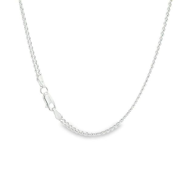 Sterling silver curb link chain, 2.7mm width, heavy weight, 22"/56cm, perfect for that heavier chunky piece 27558