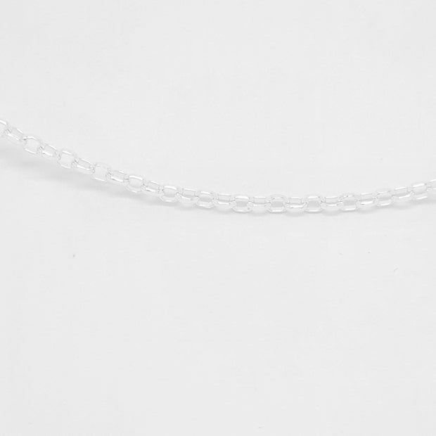Sterling silver diamond cut bell 2.50mm link strong chain 28535