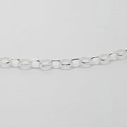 Sterling silver diamond cut chunky belcher chain 24"/61cm 28536