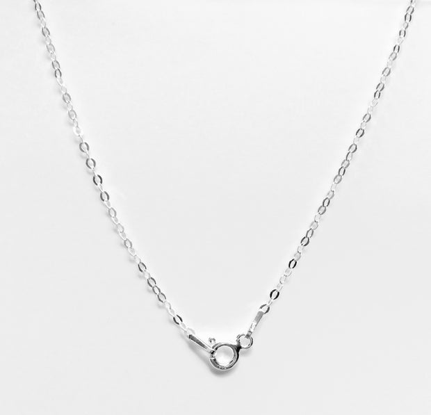 Sterling silver mirror finished trace chain, 2mm diameter 29445