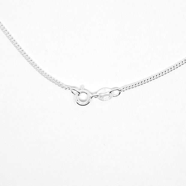 Sterling silver 18" curb link pendant chain 29344