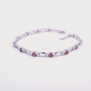 Garnet Red CZ bracelet 36125