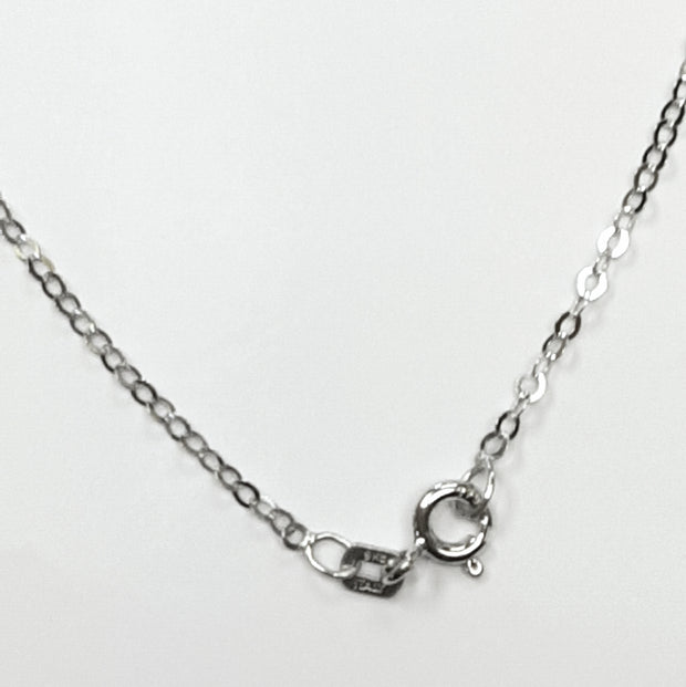 9ct white gold mirror finished trace chain 18"/46cm 17061