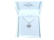 Sterling silver locket with Cross engraved 35141