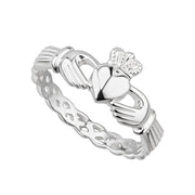 Sterling silver Celtic Claddagh ring 35103