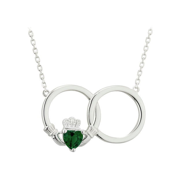 Claddagh and Circle connected pendant 35473