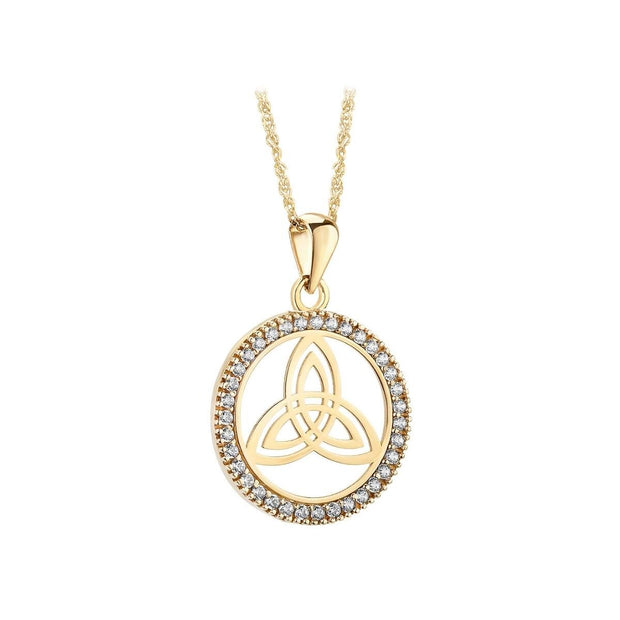 Gold Celtic knot pendant in a truly modern design 36340