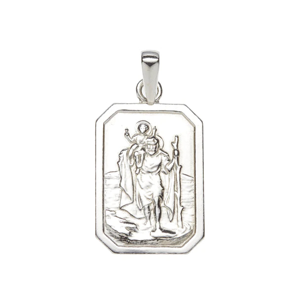 Rectangular St. Christopher medal + chain 36056